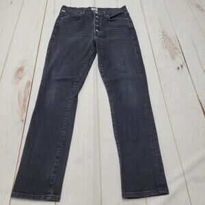 Citizens of Humanity Olivia high rise slim ankle jeans exposed button fly black